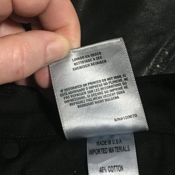 AGOLDE Women's Coated Black Jeanette Mini Skirt Stretch Size 28 Grunge Punk - Picture 13 of 16